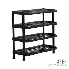 4-Tier Plastic Shoe Rack