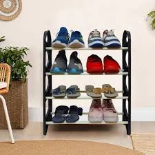 4-Tier Plastic Shoe Rack